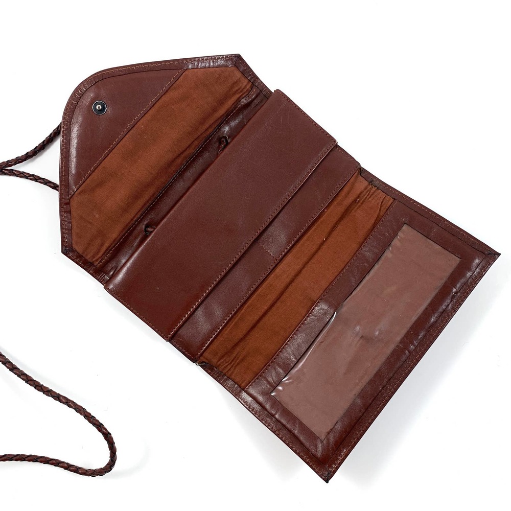 ❌SOLD❌ VTG hand made Turkish wool and leather wallet bag - Picture 7 of 11